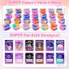 30 Pack Valentines Day Gifts for Kids Classroom, Galaxy Slime Valentines for Kids with Valentine Day Cards for School, Class Valentine's Day Exchange Party Favors view 2