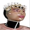 AiCc stylists Latex Tidy Maid Mask Halloween Rubber Hood Cosplay (L) view 2