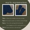 100% Microfiber Scalloped Crib Skirt 28"x 52" with 16" Inch Drop Lenght with 4 Split Corners for Baby Boys Girls Soft Nursery Toddler Bed Skirt - Navy Blue Solid view 3