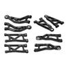 Aluminum 7075 Alloy Front + Rear Upper and Lower Suspension Arms for Arrma 1/16 Mojave GROM Desert Truck Upgrades - Black view 1