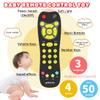 Baby Phone TV Remote Toy Set, Bilingual Play Phones Toy Remote for Baby with Music Light for 6+ Months, Early Learning Baby Toys Gift for 1 Year Old Boys Girls Toddler Infant, English/Spanish, Black view 2