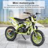 50cc Kids Dirt Bike, 50cc 2-Stroke Gas Powered Mini Dirt Bike for Kids Ages 8-14, Off-Road Motorcycle with 10" Wheels & Shock Absorption, 25 MPH Max Speed, Hoverheart Dirt Bike for Beginers (Green) view 3