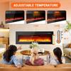 50 Inch Electric Fireplace Heater, Recessed & Wall Mounted, Multicolor Flame, Adjustable Color & Speed, Low Noise, WiFi & Remote Control, 750-1500W, Modern Fireplace for Living Room Bedroom view 2