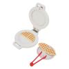 BTSEURY Wooden Waffle Maker, Kids Kitchen Toy with Lifelike Design for Educational Play, Parent Child Interaction, Waffle Maker Food Playset Toddler Toy view 3