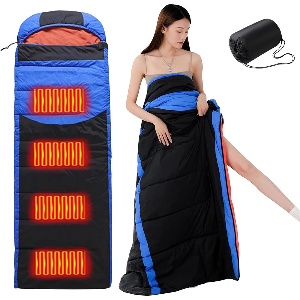 Rechargeable Heating Slumbering Bag 3 Temperature Approaches Outdoor Equipment Flexible Warm Holding Plan for Adults Hiking Adventure Electric Slumbering Bag