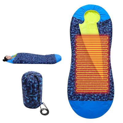 Flexible Cord Plan USB Propelled Warmed Backpacking Slumbering Bag Modifiable Warmth for Backpacking Fishing Office Heated Slumbering Bag for Camping