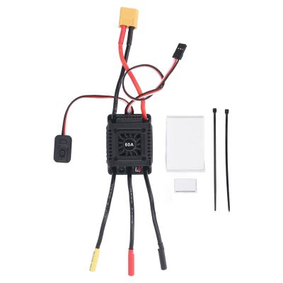 60A RC Brushless ESC Electronic Speed Controller, 110/ RC Car Brushless ESC, and with Programming Port, Compatible with Various Servos for On Road Off Road