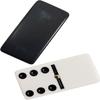 Black and White Double 6 Two Tone Jumbo Domino Tiles with Spinner view 2