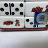 Black and White Double 6 Two Tone Jumbo Domino Tiles with Spinner view 3