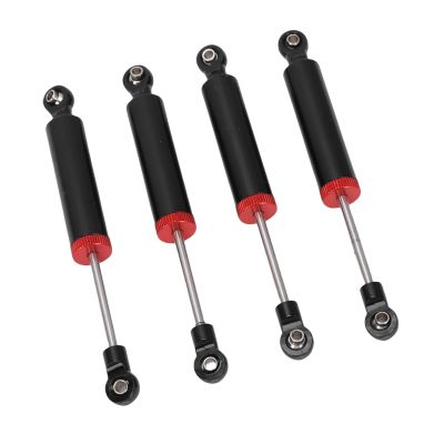 CHICIRIS 4pcs RC Car, Alloy Oil Dampers for 1/10 Scale Vehicles, Enhanced Stability and Handling on Any Terrain (Black)