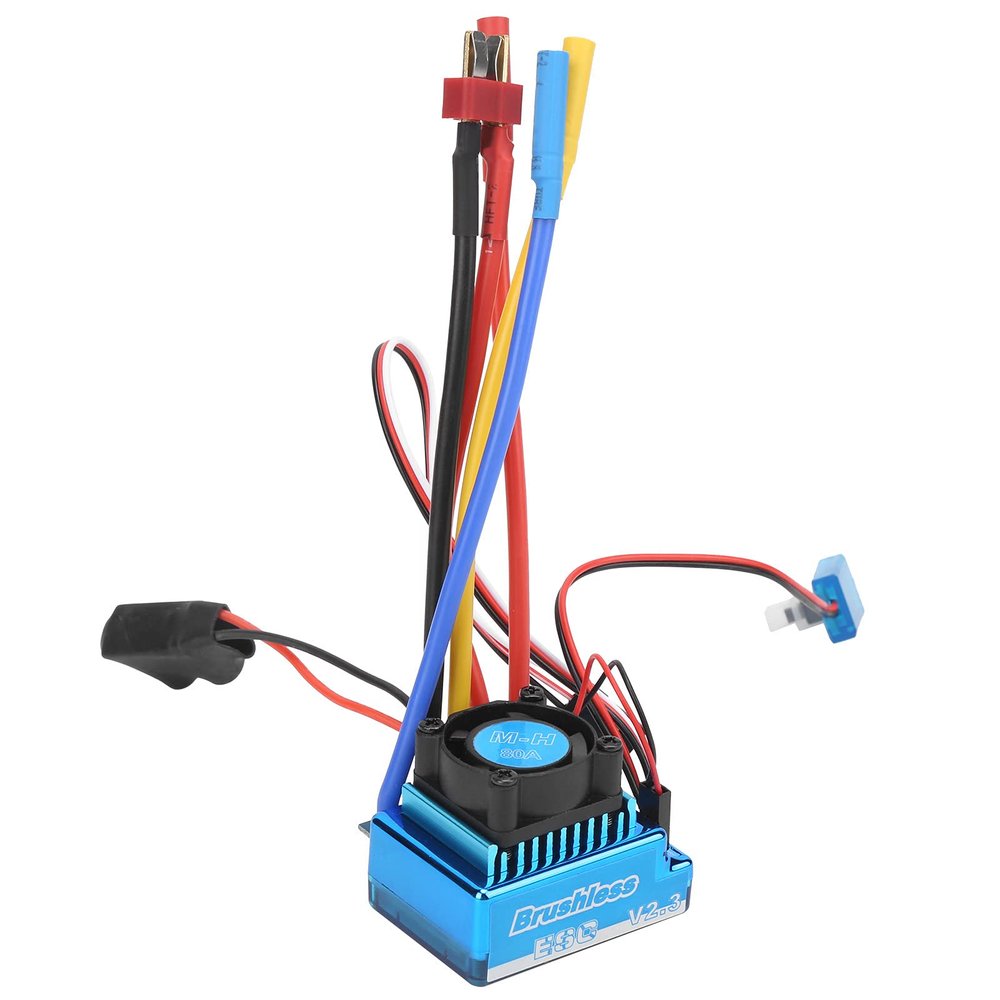 80A Brushless ESC for 110/112/ RC Car Boat, Electric Speed Controller, Performance Sensorless Brushless Motor ESC with T Plug, Lightweight