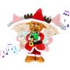 SIQITECHNO Twisting Singing Christmas Reindeer Electric Musical Dancing Repeat What You Say Animated Plush Deer Figures with Songs Lights Funny Talking Glowing Xmas Gift Decor view 1
