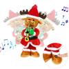 SIQITECHNO Twisting Singing Christmas Reindeer Electric Musical Dancing Repeat What You Say Animated Plush Deer Figures with Songs Lights Funny Talking Glowing Xmas Gift Decor view 4