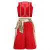HULIJA Kids Boys Medieval Retro Steampunk Fairy Tale Trimmings Vest with Pumpkin Pants Arabian Prince Outfits Burgundy 6 Years view 1