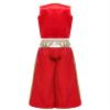 HULIJA Kids Boys Medieval Retro Steampunk Fairy Tale Trimmings Vest with Pumpkin Pants Arabian Prince Outfits Burgundy 6 Years view 2