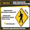 Street Traffic Warning Sign with solar Powered,Flashing LED Pedestrian Crossing Sign, IP65 Waterproof,for Road Driveway Neighborhood Safety 30in-1PC view 2