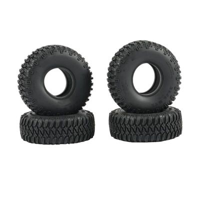 RC Tires Tyres Wheels Compatible with Axial Jr 90069 D90 TF2 for Tamiya CC01 LC70 for MST 4PCS 95MM 1.55Inch Rubber Wheel Tires Tyre for RC Crawler Car