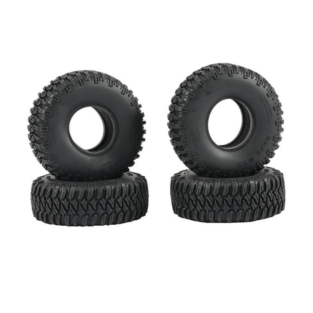 RC Tires Tyres Wheels Compatible with Axial Jr 90069 D90 TF2 for Tamiya CC01 LC70 for MST 4PCS 95MM 1.55Inch Rubber Wheel Tires Tyre for RC Crawler Car