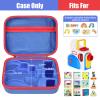 Case Compatible with Little Tikes Story Dream Machine Starter Set, Toys Storage Bag with 5 DIY Embroidery Patches, Organizer for Projector Storytime Books and Audio Character- Blue Letters (Box Only) view 2