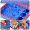 Case Compatible with Little Tikes Story Dream Machine Starter Set, Toys Storage Bag with 5 DIY Embroidery Patches, Organizer for Projector Storytime Books and Audio Character- Blue Letters (Box Only) view 4