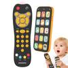Baby Phone TV Remote Toy Set, Bilingual Play Phones Toy Remote for Baby with Music Light for 6+ Months, Early Learning Baby Toys Gift for 1 Year Old Boys Girls Toddler Infant, English/Spanish, Orange view 1