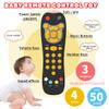 Baby Phone TV Remote Toy Set, Bilingual Play Phones Toy Remote for Baby with Music Light for 6+ Months, Early Learning Baby Toys Gift for 1 Year Old Boys Girls Toddler Infant, English/Spanish, Orange view 2