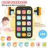 Baby Phone TV Remote Toy Set, Bilingual Play Phones Toy Remote for Baby with Music Light for 6+ Months, Early Learning Baby Toys Gift for 1 Year Old Boys Girls Toddler Infant, English/Spanish, Orange view 3