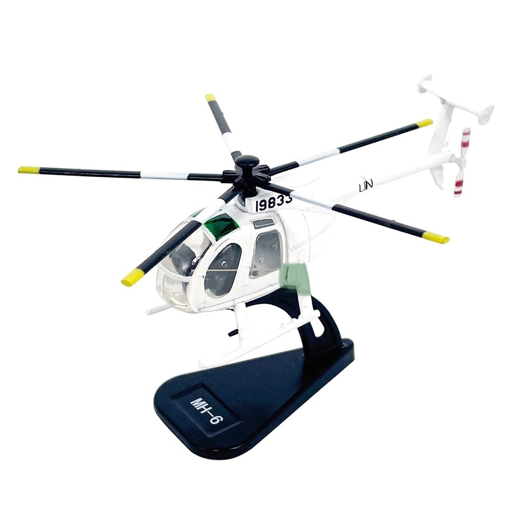 CHICHIYANG 1:100 US Army MH-6 Little Bird Helicopter Model Alloy Finished Airplane Aircraft Collectible for Souvenir Static Display