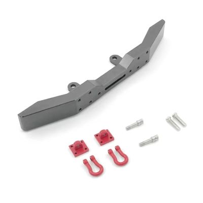Rc Bumper Compatible with WPL B14 B24 B16 B36 Q60 Q61 Q62 1/16 RC Car Upgrade Parts Accessories Metal Front Bumper with Tow Hook(Gray)