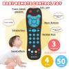 Toy Phone Baby Remote Control Toy Set, Play Phones TV Remote Control with Music Light for 6+ Months, Early Learning Baby Toys Gift for 1 Year Old Boys Girls Toddler Infant Kids, English/Spanish, Blue view 3