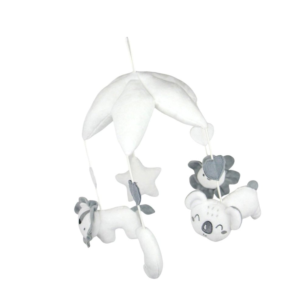Baby-Sleep Toy Plush Animal Mobile Crib Hanging Toy with Music Box Rotating Visual AuditoryStimulation for Nursery Room Baby-Sleep Music Box