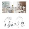 Baby-Sleep Toy Plush Animal Mobile Crib Hanging Toy with Music Box Rotating Visual AuditoryStimulation for Nursery Room Baby-Sleep Music Box view 2