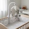 Baby-Sleep Toy Plush Animal Mobile Crib Hanging Toy with Music Box Rotating Visual AuditoryStimulation for Nursery Room Baby-Sleep Music Box view 3