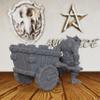28mm Fantasy RPG Diorama Set with Unpainted Goblin & Cart for DND Campaigns, Tabletop Wargaming & Terrain Building - Hobgoblin Ekz Cart Miniature-AS150 view 2