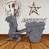 28mm Fantasy RPG Diorama Set with Unpainted Goblin & Cart for DND Campaigns, Tabletop Wargaming & Terrain Building - Hobgoblin Ekz Cart Miniature-AS150 view 4