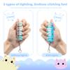 3 Pcs Keyboard Fidget Toy for Adults, Cute Cat Loud Clicky Fidget Toy with LED Lights, Stress Relief Fidget Clicker Keyboard Keychain for Adults Relieve Stress and Anxiety, Blue view 3