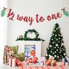 1/2 Way to One Banner, Christmas Half Way to One, My 1/2 Birthday, Winter Christmas Xmas 6 Month Birthday Party Decorations view 3