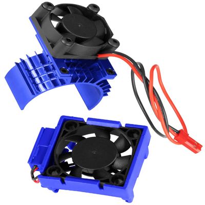 hopsupRC VXL-3s High Velocity Fan Heatsink Set Upgrades Part for 1/10 Slash/Rustler/Stampede VXL 4X4 2WD, ESC Motor Cooling Fan Hops Up,Navy Blue