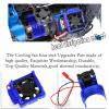 hopsupRC VXL-3s High Velocity Fan Heatsink Set Upgrades Part for 1/10 Slash/Rustler/Stampede VXL 4X4 2WD, ESC Motor Cooling Fan Hops Up,Navy Blue view 4