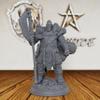 32mm Unpainted Fantasy Berserker Miniature for D&D, Raging Northman with Great Axe - Tabletop Wargaming & RPG Campaigns - Viking Warrior Figure-AS178 view 1