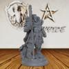32mm Unpainted Fantasy Berserker Miniature for D&D, Raging Northman with Great Axe - Tabletop Wargaming & RPG Campaigns - Viking Warrior Figure-AS178 view 2