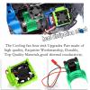 hopsupRC VXL-3s High Velocity Fan Heatsink Set Upgrades Part for 1/10 Slash/Rustler/Stampede VXL 4X4 2WD, ESC Motor Cooling Fan Hops Up,Green view 4