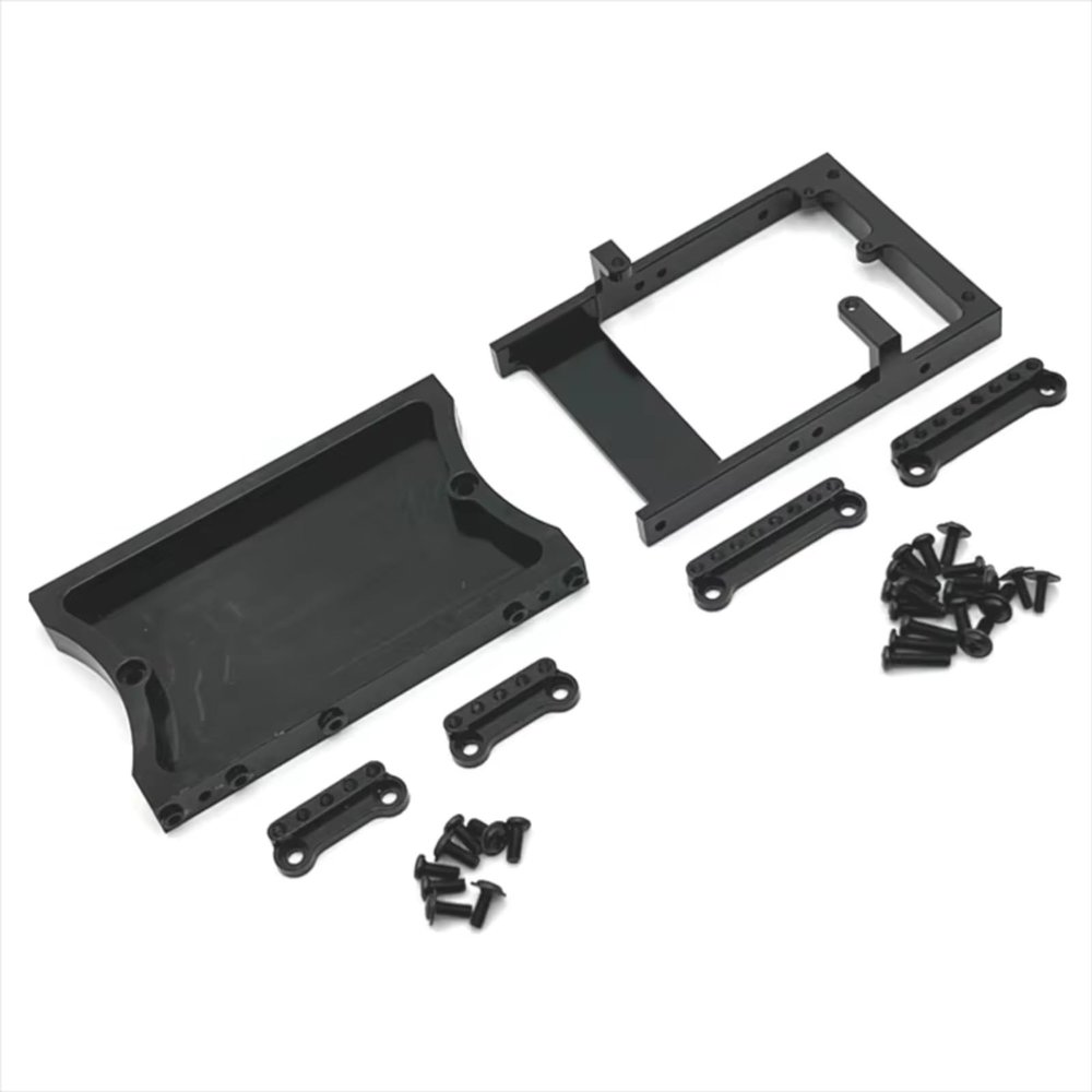Rc Parts For MN For MN99S For MN98 D90 D91 D96 1/12 Metal Tail Beam Servo Compartment Suspension Bracket RC Car Upgrade Accessories(Black)