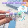 3 Pcs Keyboard Fidget Toy, Purple Loud Fidget Keyboard Keychain 4-in-1 Keyboard Clicker Fidget Toy Stress Relief, 9Key Fidget Clicker Toys for Anxiety Decompression, Purple view 3