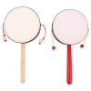 DECHOUS 2Pcs Monkey Drum Toy Wood Chinese Spinning Rattle Drum Percussion Instrument for Kids Toddler Early Music Learning view 1