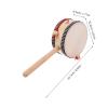 DECHOUS 2Pcs Monkey Drum Toy Wood Chinese Spinning Rattle Drum Percussion Instrument for Kids Toddler Early Music Learning view 2