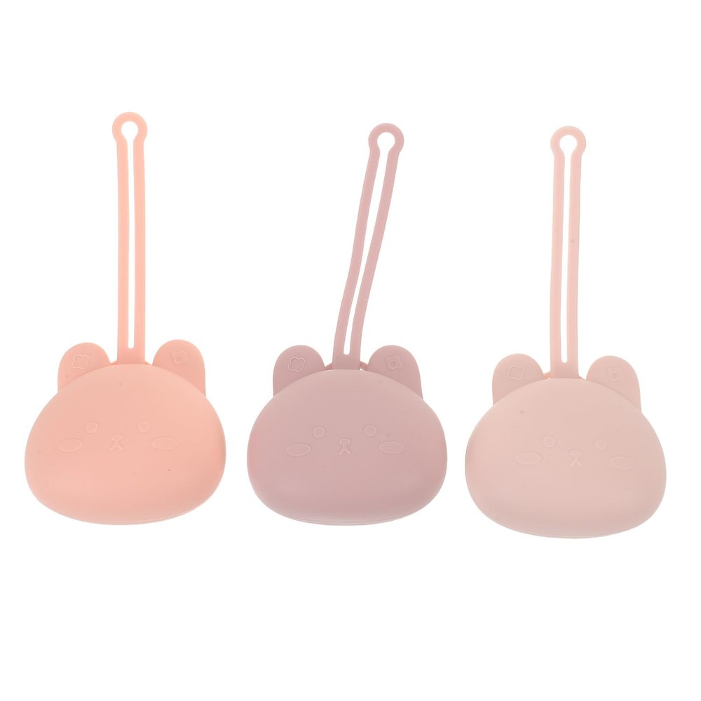DECHOUS Silicone Pacifier Holder Case - Portable Travel Pacifier Pouch for Newborns - Silicone Storage Box Container for Home Travel