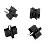 10PCS RC Airplane Plastic Motor Mount Cross Brushless Motor Mount Base for RC Airplane Plane Helicopter 22 Series Motor Mount Part (Black) view 1