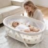 100% Organic Cotton Muslin Baby Bassinet Sheets 2 Pack 33x17 for Baby Girl Boy, Soft Fitted Mattress Pad Cover Compatible with Halo BassiNest Swivel Sleeper, Graco, Baby Delight, Chicco, Angelbliss view 2