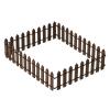 1Pc 35 Inches Brown Mini Fairy Garden Fence, Micro Landscape Miniature Ornaments for Dollhouse, Crafts, Diorama Project, Plant Pot DIY view 1